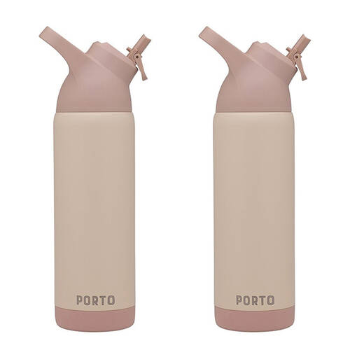 2PK Porto Atlas Vacuumed Insulated Water Bottle 700ml Pink