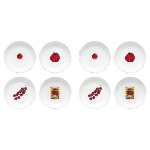 8pc Porto Valentina Porcelain Pasta Bowls 21.5cm Assorted