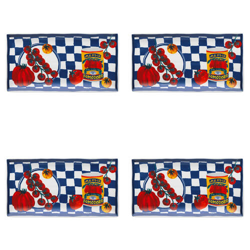 4PK Porto Valentina Porcelain Rectangle Serving Platter 29.5cm Medley