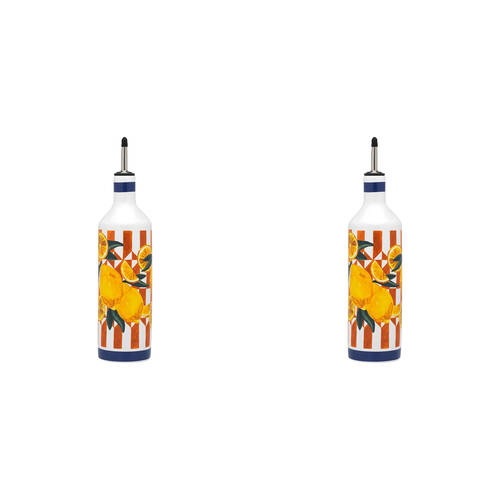 2PK Porto Valentina Porcelain Oil Bottle Pourer Container 750ml