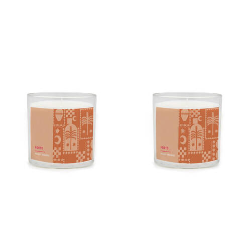 2PK Porto Illumina 425g Scented Wax Candle Peachy Paradise