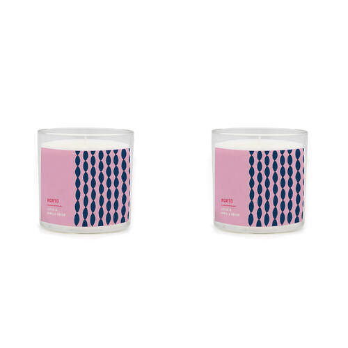 2PK Porto Illumina 425g Scented Wax Candle Lotus & Vanilla Dream