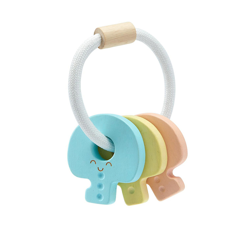 Plan Toys Key Rattle Pastel Kids/Childrens Toy Playset 0m+