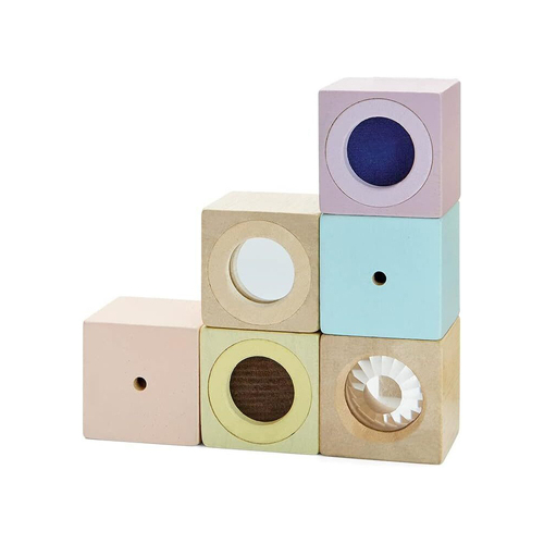 Plan Toys Sensory Blocks Pastel Kids/Childrens Toy Playset 12m+