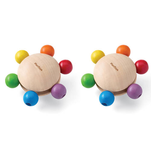 2PK PlanToys Pull & Grasp Wooden Sensory Kids Fidget Toy 9m+