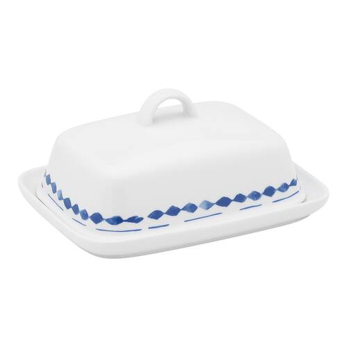 Porto Porcelain Positano Kitchen Butter Storage Dish Multi-Coloured