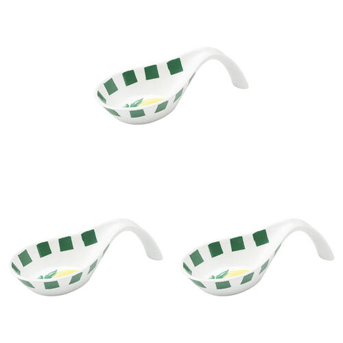 3PK Porto Limone Stoneware Kitchen Spoon Rest Holder 22.5x11cm Multi-Coloured