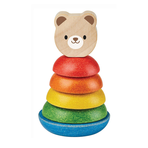 Plan Toys STACKING RING BEAR Kids/Childrens Toy Playset 12m+