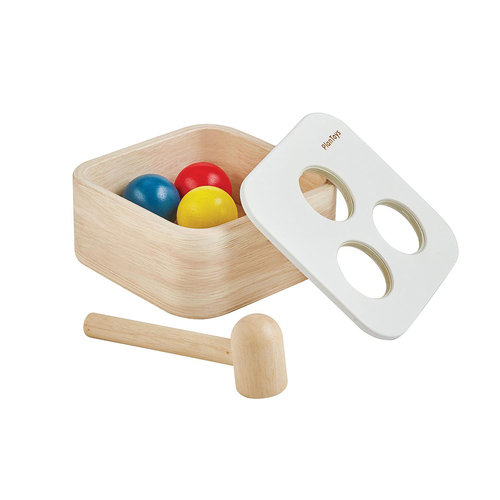 Plan Toys PUNCH & DROP BIN Kids/Childrens Toy Playset 12m+
