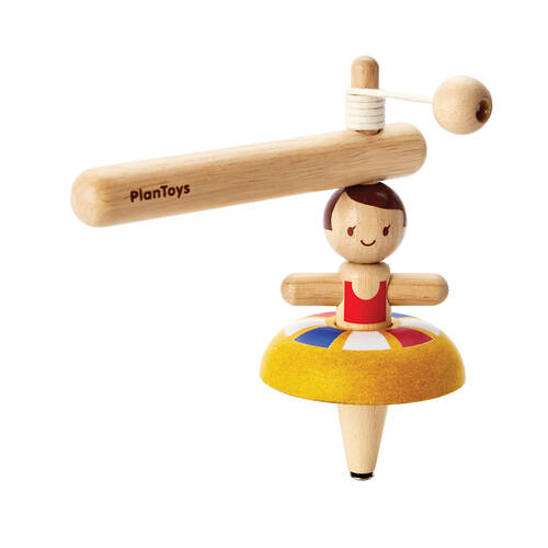 PlanToys Ballet Spinning Top Kids/Children Wooden Toy 3y+