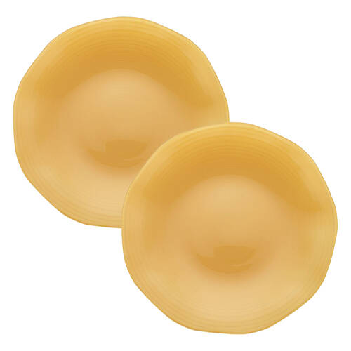 2PK Porto High Gloss Campania Soda Lime Glass Serving Platter 31cm Sunflower