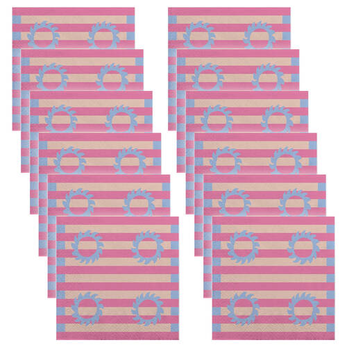 12x 20pc Porto Sole Woodpulp Paper Napkins Serviettes Pack 33x33cm Pink