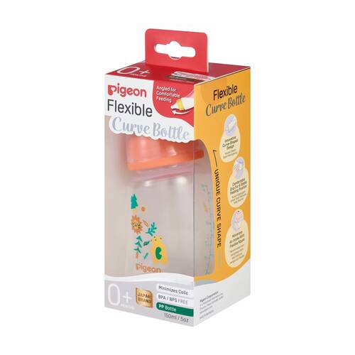  Pigeon Flexible Curve Baby Bottle PP Forest 150ml Anti-Colic Silicone 0m+