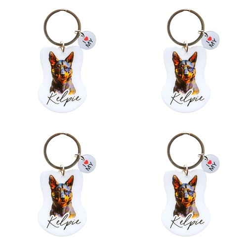 4PK Splosh Pet Kelpie Keyring/Keychain Hanging Accessory 4x8.5cm
