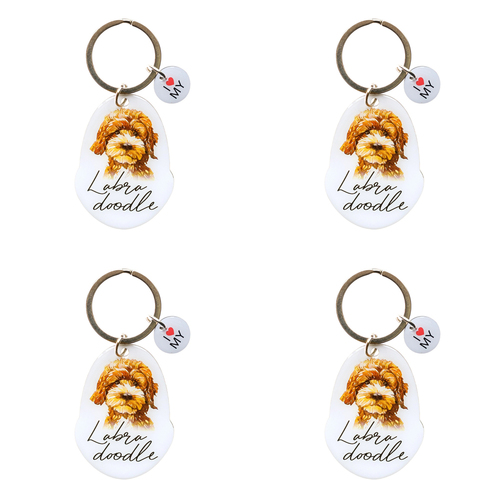 4PK Splosh Pet Labradoodle Keyring/Keychain Hanging Accessory 4x8.5cm