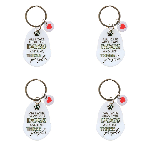 4PK Splosh Pet All I Care About Keyring/Keychain Hanging Accessory 4x8.5cm