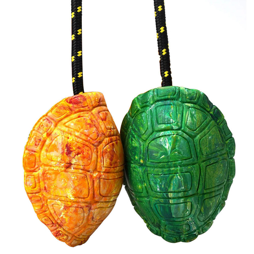 2PK Petopia Ultra Tough Rubber Titan Turtle Dog Toy Small - Assorted