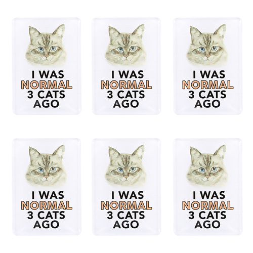 6PK Splosh Pet Lovers Normal 7cm Acrylic Magnet Fridge Decor - White
