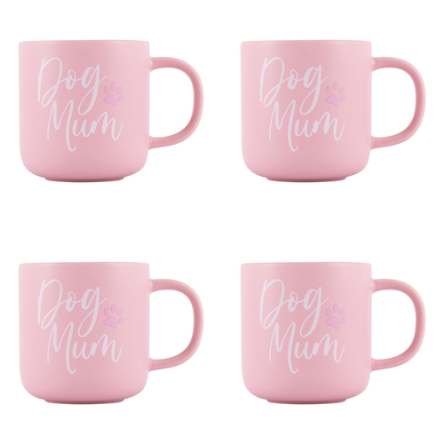 4PK Splosh Pet Lovers Dog Mum Ceramic Mug Drinkware 12x9cm - Pink