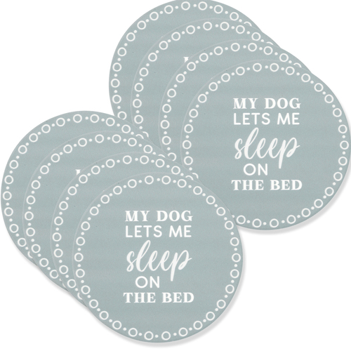 8PK Splosh Pet Lovers Sleep Ceramic Round Coaster 10.5cm