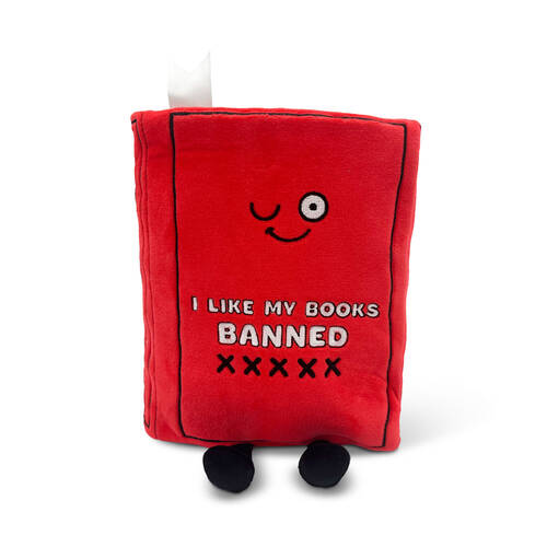 Punchkins Banned Book Plush Toy Book Book-Themed Plushie 16cm - Red  6y+