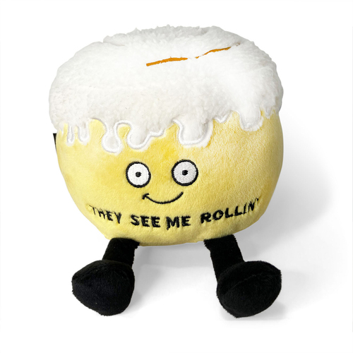 Punchkins They See Me Rollin Cinnamon Roll Plush Stuffed Soft Toy 18cm