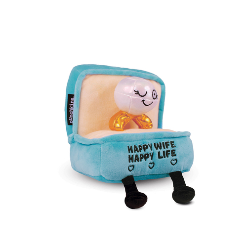 Punchkins Diamond Ring Happy Wife Adults Plush Stuffed Toy 15cm - Blue