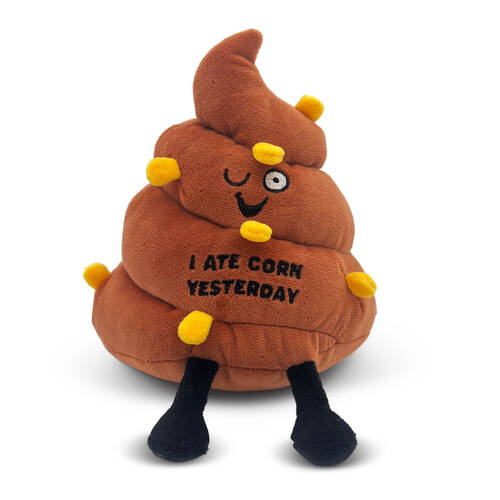 Punchkins Poop I Ate Corn Plush Toy 20cm - Brown 8y+