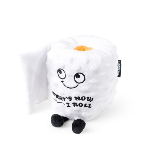Punchkins That's How I Roll Toilet Paper Plush Stuffed Soft Toy 15cm