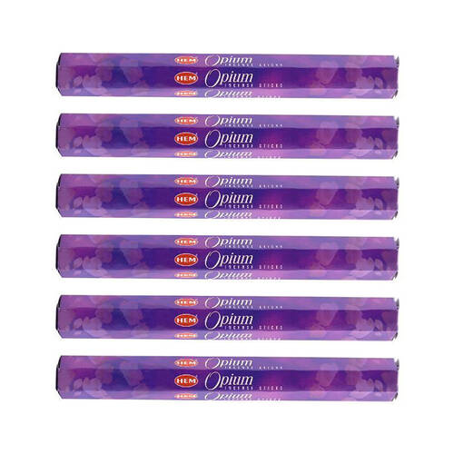 6x 20pc HEM Hexa Opium Scent Incense Sticks Meditation Fragrance