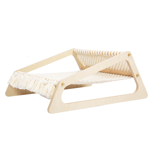 Purroom Portable Hand Knitted Pet Hammock - Natural