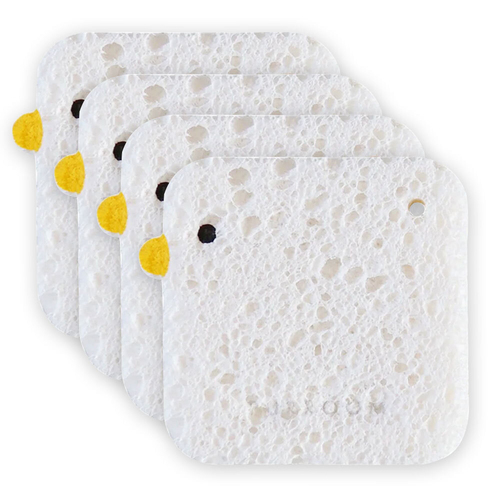 4PK Purroom Magic Washing Sponge Dish/Plate Cleaner - White