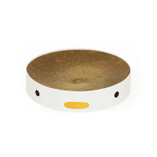 Purroom 34cm Cardboard Round Cat Scratcher Board For Four Season Pet Bed