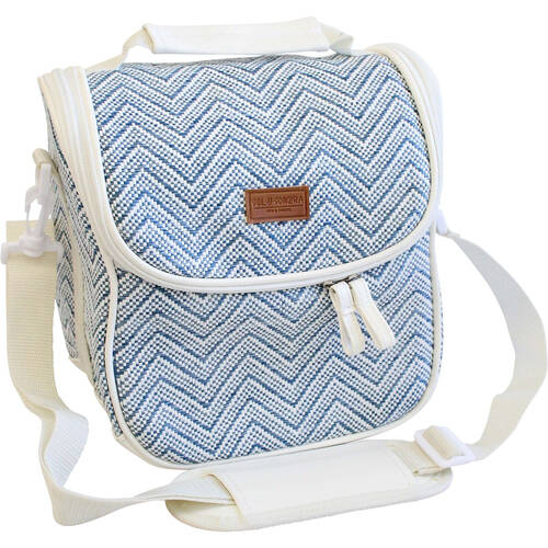 LVD Insulated Riviera Lunch Cooler Bag w/ Crossbody Strap 16x25cm Blue