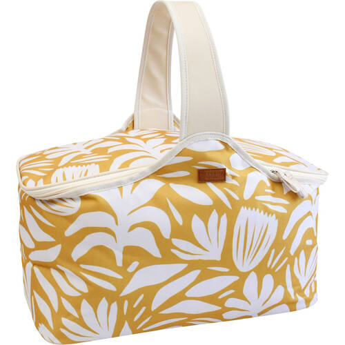 LVD Insulated Sundance Picnic Cooler Carry Bag 48x26cm White/Yellow
