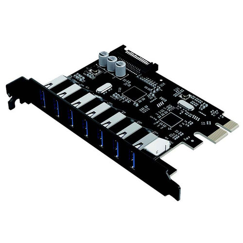 Cruxtec Superspeed 7 Port USB3.0 PCI-E Expansion Card