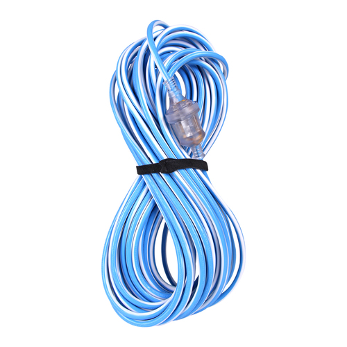 Crest Heavy-Duty 20m Extension Lead Cable w/ Built-In Light - Blue