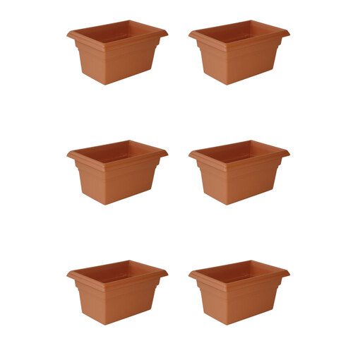 6PK Homeleisure Window Box 270mm Terracotta Outdoor Garden 