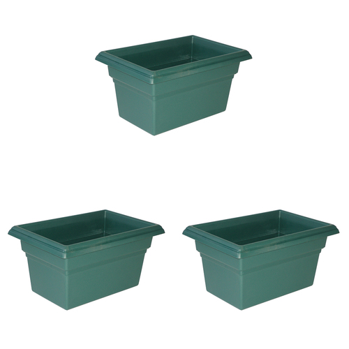 3PK Homeleisure Window Box 270mm Green Outdoor Garden 