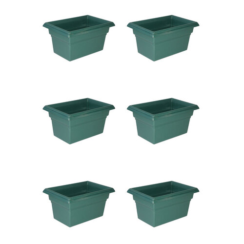 6PK Homeleisure Window Box 270mm Green Outdoor Garden 