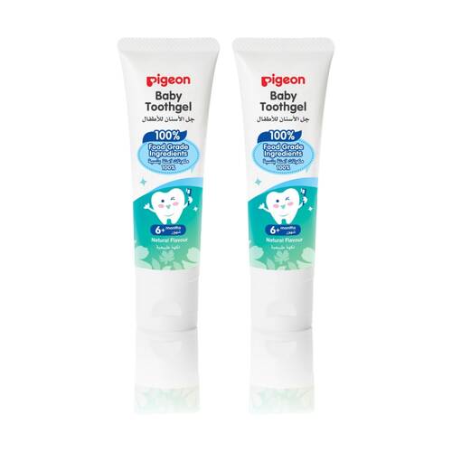 2PK Pigeon Baby Toothgel Natural Flavour Flouride Free Toothpaste Food Grade 6m+
