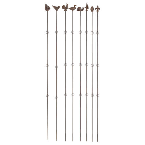 8pc Esschert Design Plant Support Straight 175cm Garden Decor