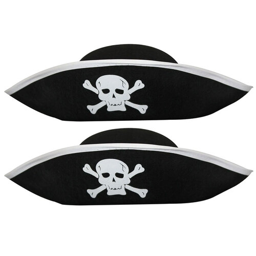 2PK Role Play Pirate Hat 30cm