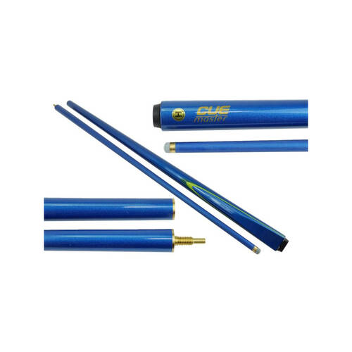 Cuemaster Blue 2-Piece Cue Metallic Finish 57 inch Billiards/Pool/Snooker