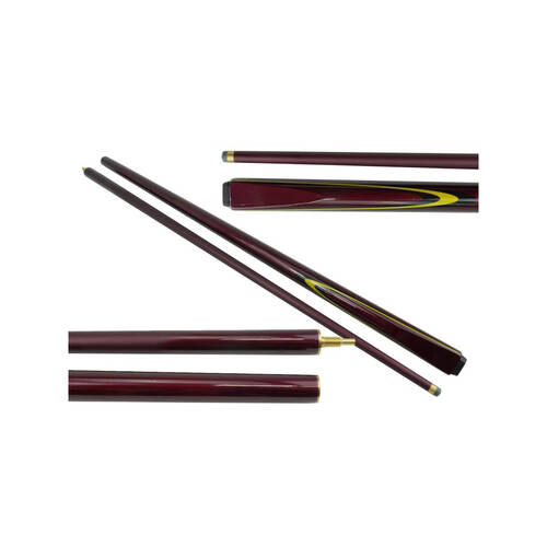 Cuemaster Burgundy 2-Piece Cue Metallic Finish 57 inch Billiards/Pool/Snooker