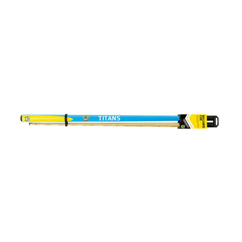 NRL 2-Piece Cue Titans Ash Shaft 10mm Elkmaster Tip 57 inch Billiards/Pool