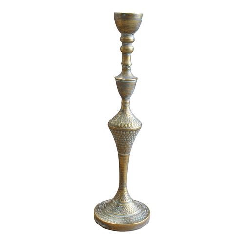 LVD Metal 50cm Taper Stick Candle Holder Caribbean - Gold