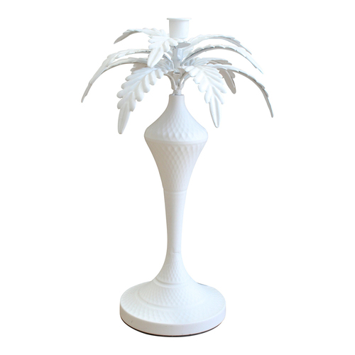 LVD Metal 38.5cm Palm Taper Candle Holder Stand Large Home Decor - White