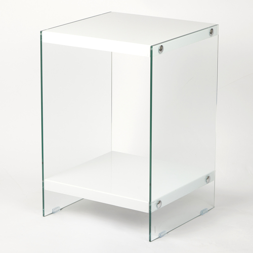 Cooper & Co. Beale Double White Veneer Side Table 66x45.5x4 cm
