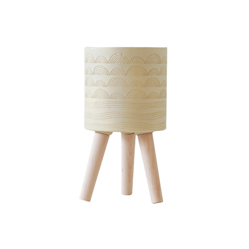 Rayell 41cm Fibreglass Vesta Plant Pot/Planter - Beige